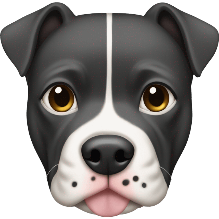 Black pitbull white stripe emoji