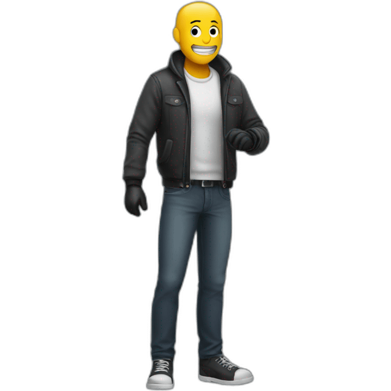 man wearing gloves full body emoji