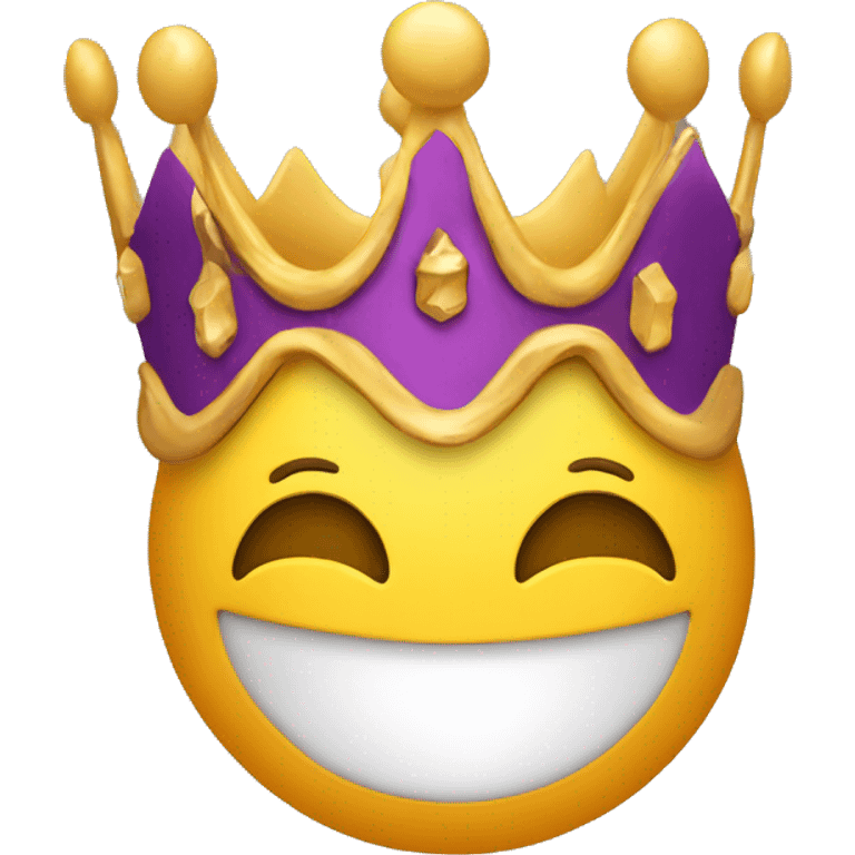 Smile with crown on head emoji