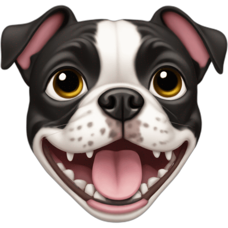 Happy Boston terrier emoji