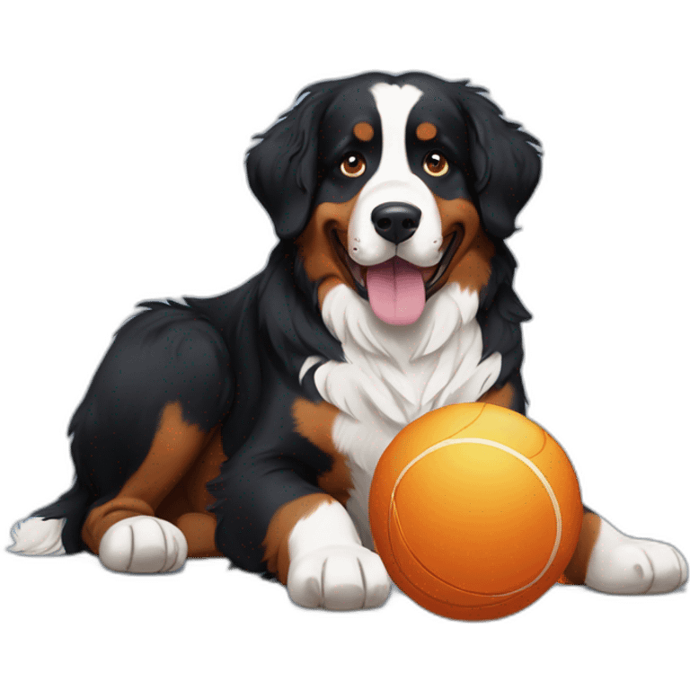 Bernese Mountain Dog Play with ball emoji