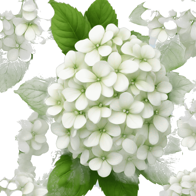 white hydrangeas emoji