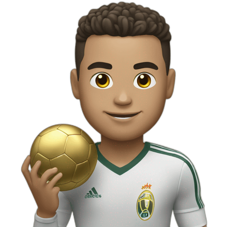 Ronaldo won a golden ball  emoji