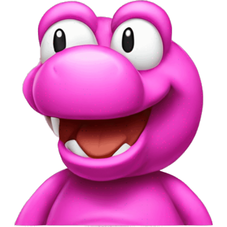 Mad pink yoshi emoji