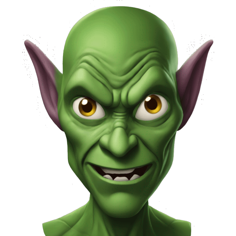 Green goblin whispering emoji