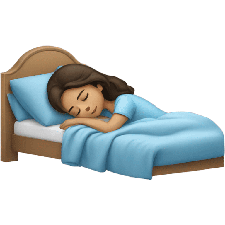 Brunette girl sleeping emoji