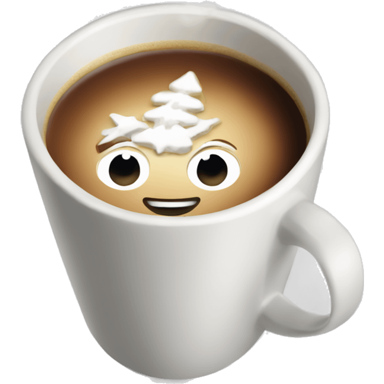 A winter holiday coffee drink emoji