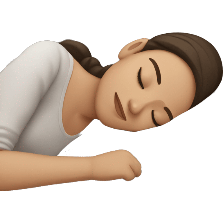 Brunette girl sleeping emoji