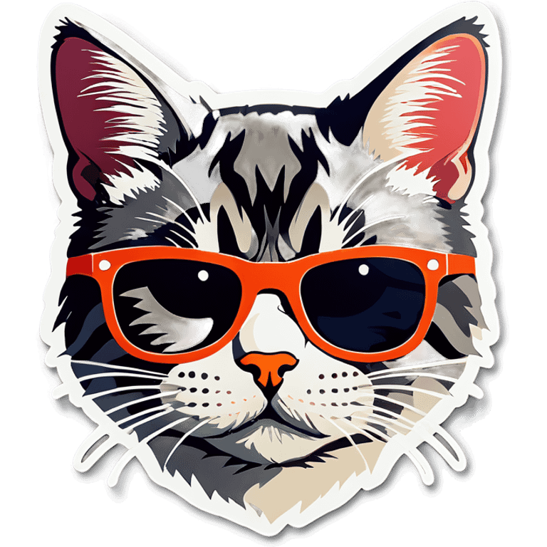 Cat with sunglasses emoji