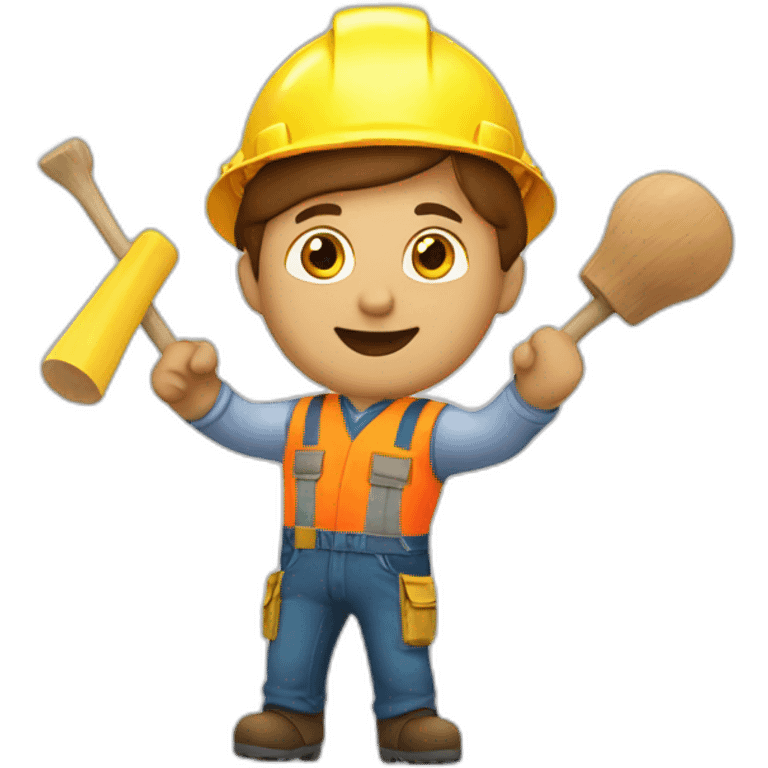 The builder is juggling emoji