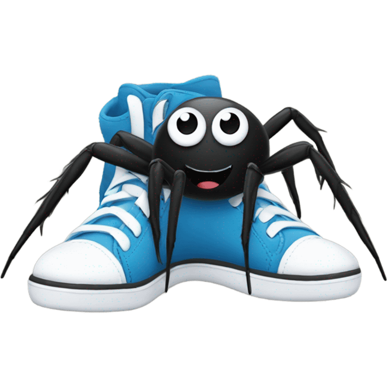 Spider wearing shoes emoji