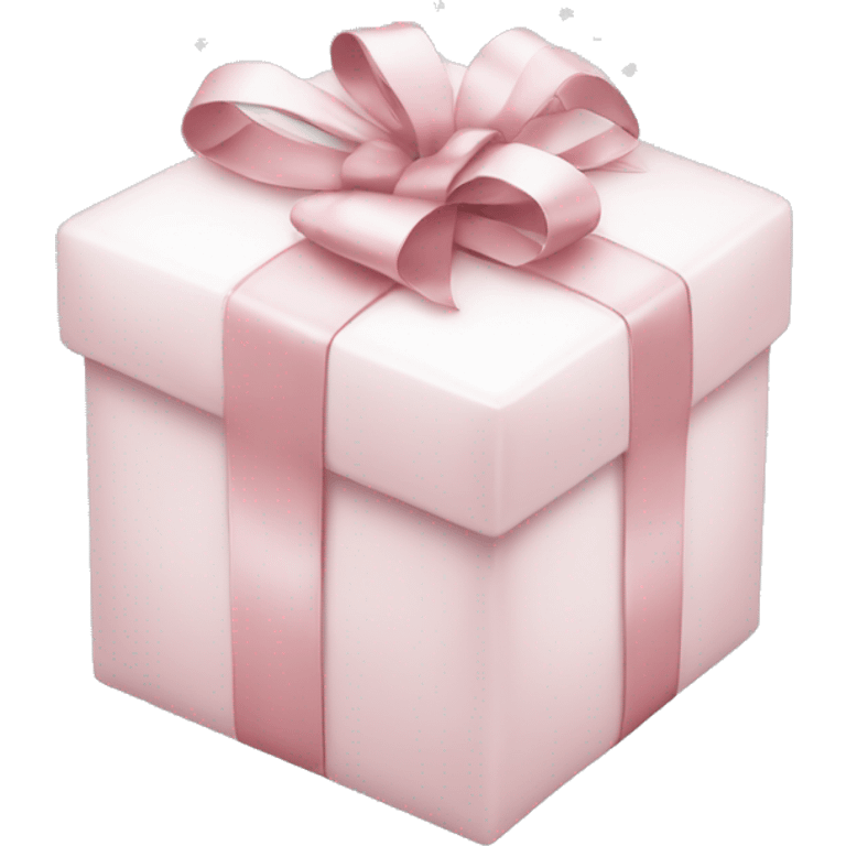 Light pink Christmas gifts under a white Christmas tree  emoji