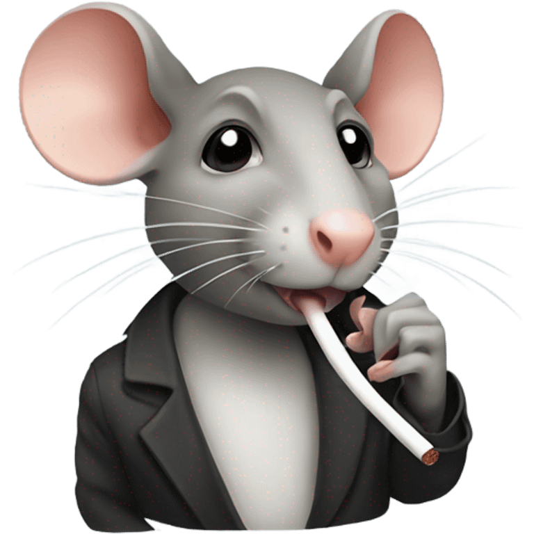 A rat smoking a cigarette emoji