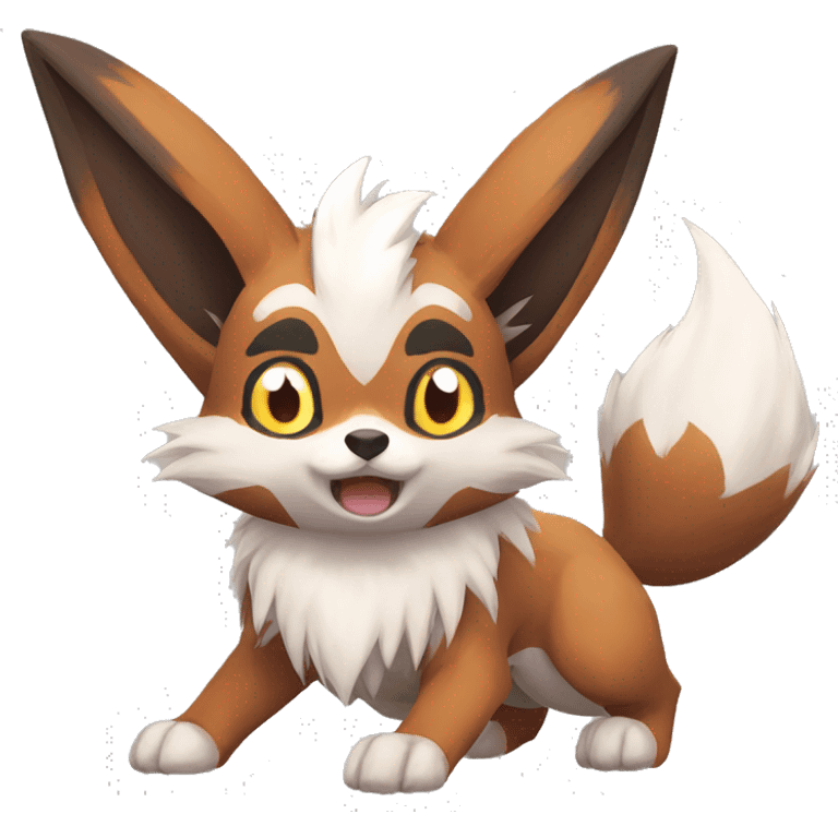 Lycanroc Eevee Furret Zigzagoon Fakémon emoji