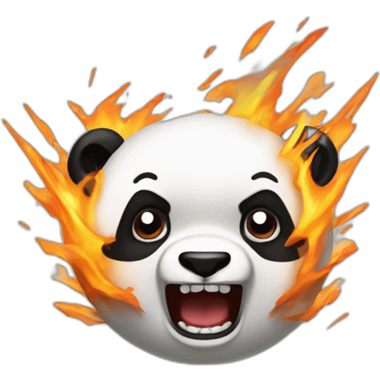 Panda raging emoji