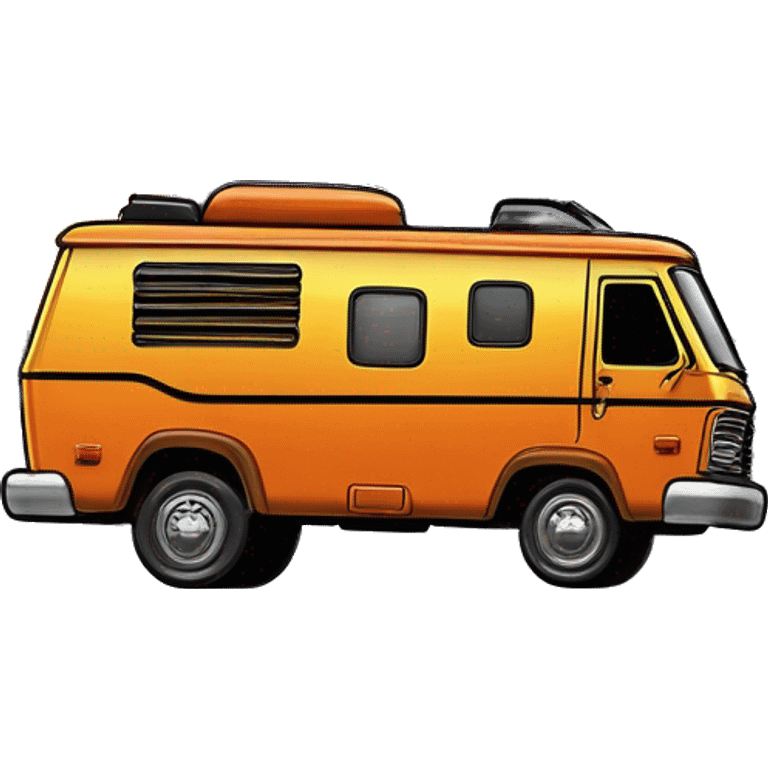 Scooby Doo and Darth Vader’s 1972 Tonka Winnebago rv rusted holographic flames  emoji