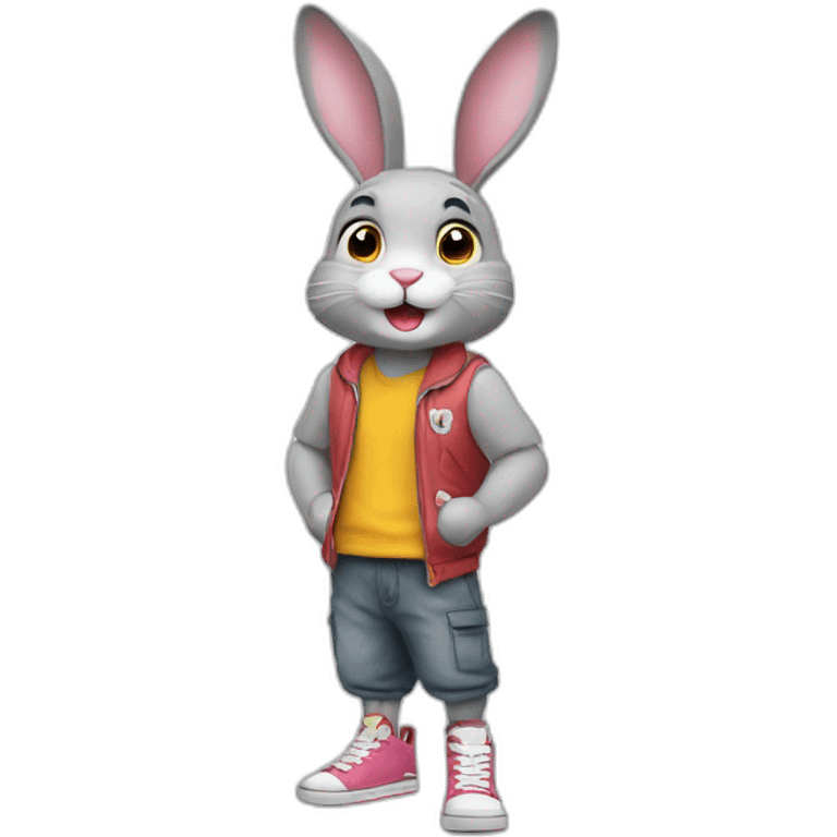 bunny wearing sneakers emoji