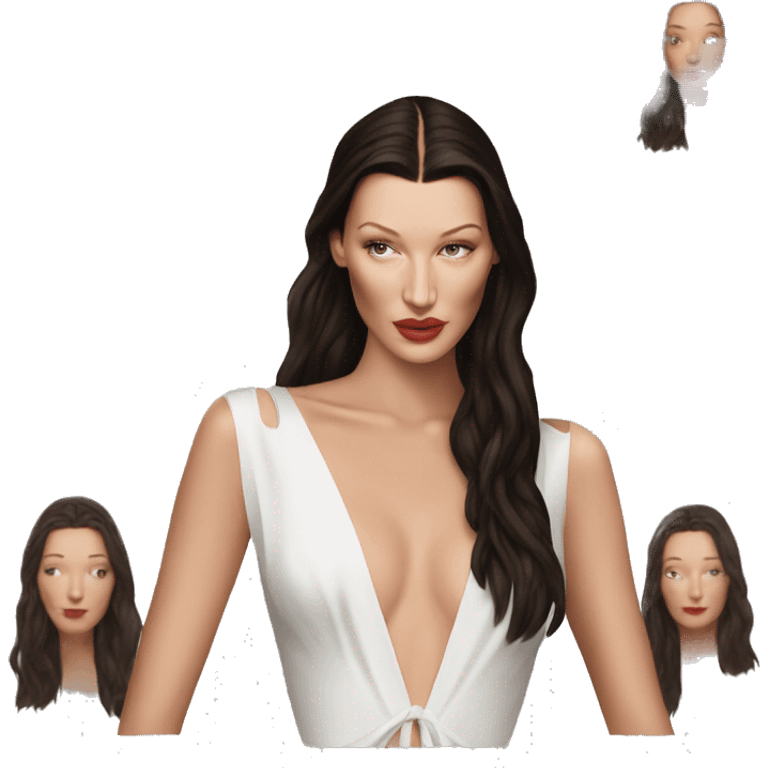 bella hadid long emoji