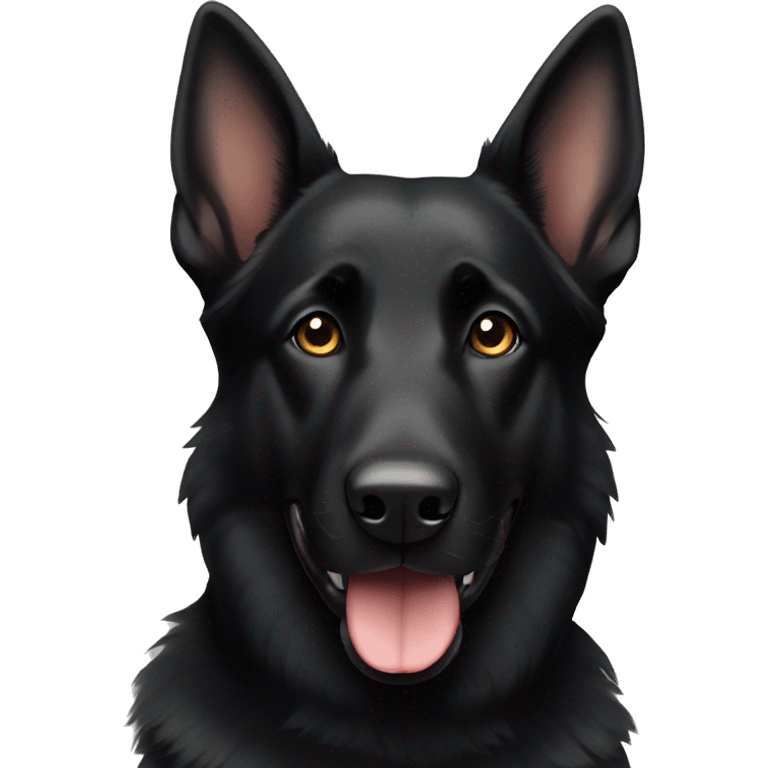 Black German shepherd  emoji