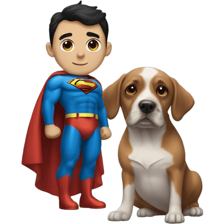 Superman and dog emoji