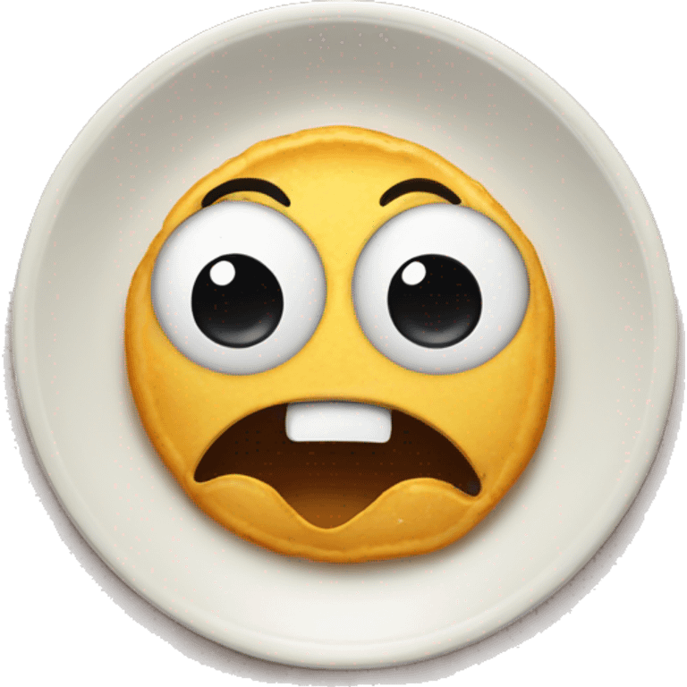 scared food in plate emoji