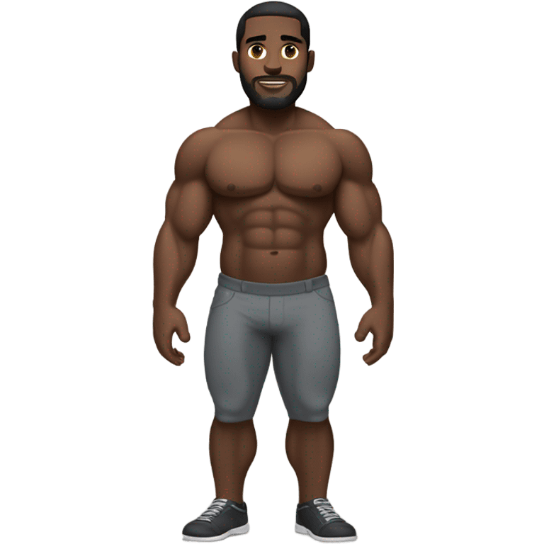 big muscular gay black man emoji