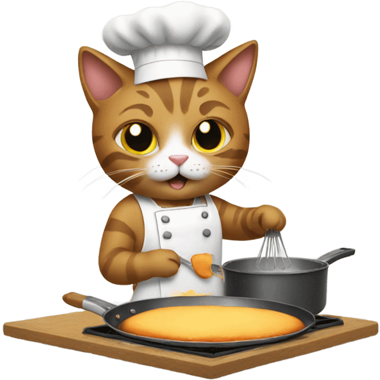 Cat cooking emoji