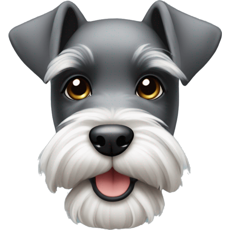 Mini Schnauzer cute face  emoji