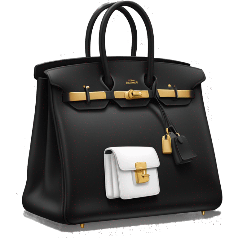 Black hermes birkin  emoji