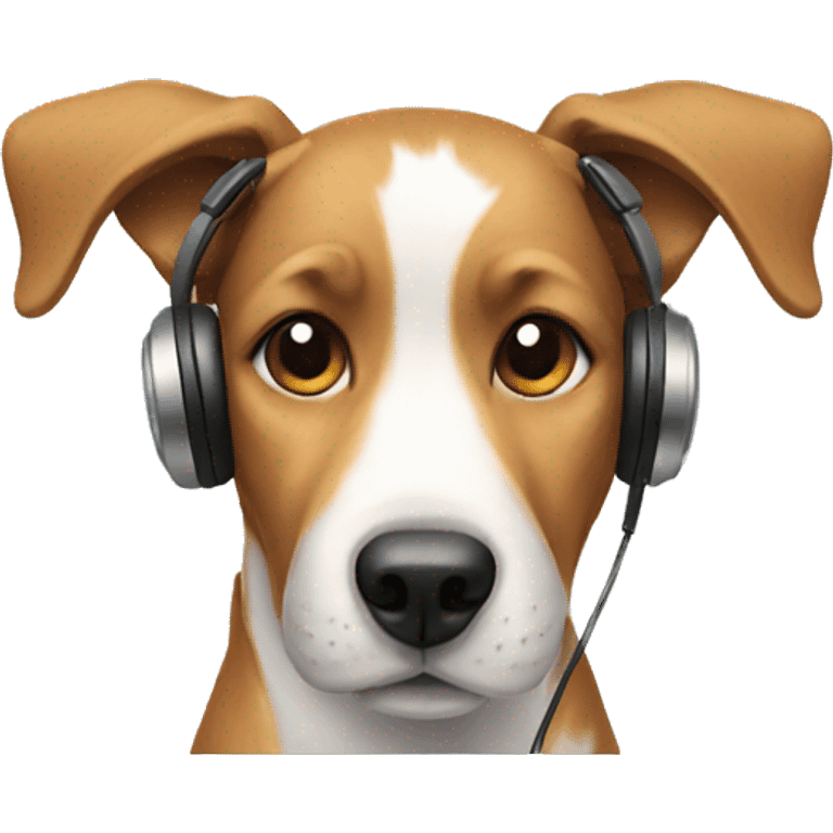 Dog with Earbuds emoji