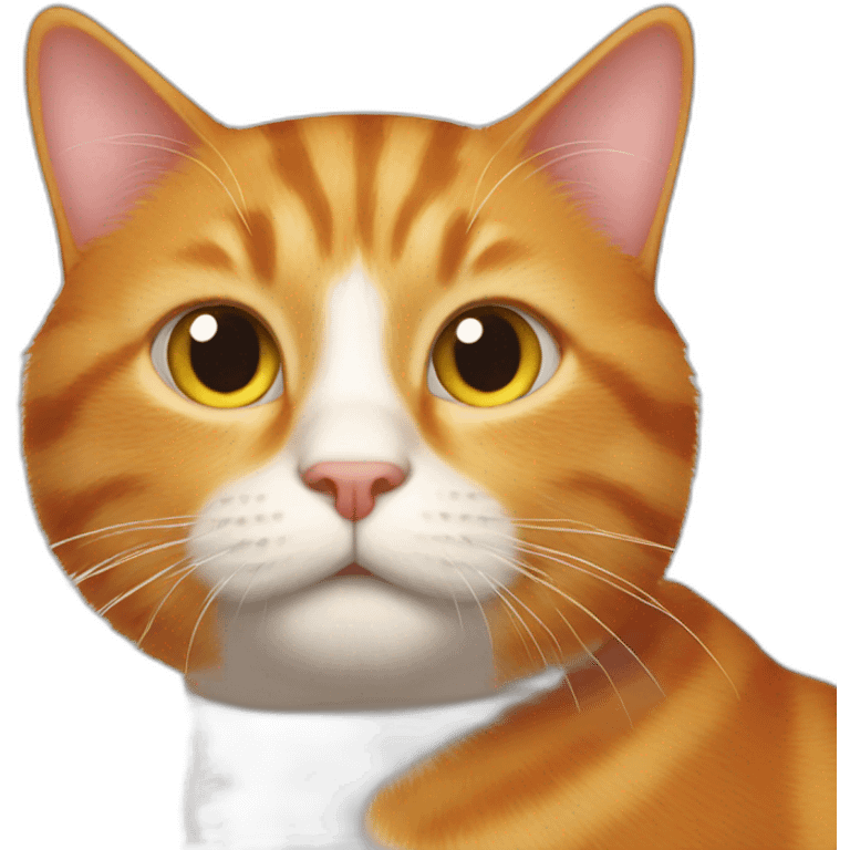 A ginger cat who's into physics emoji