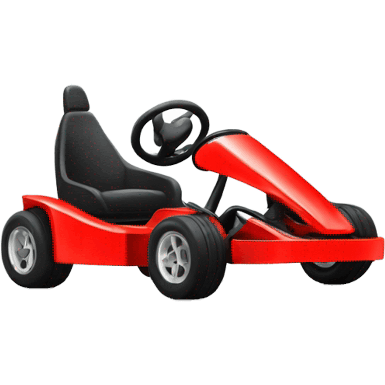 Bright red go kart  emoji