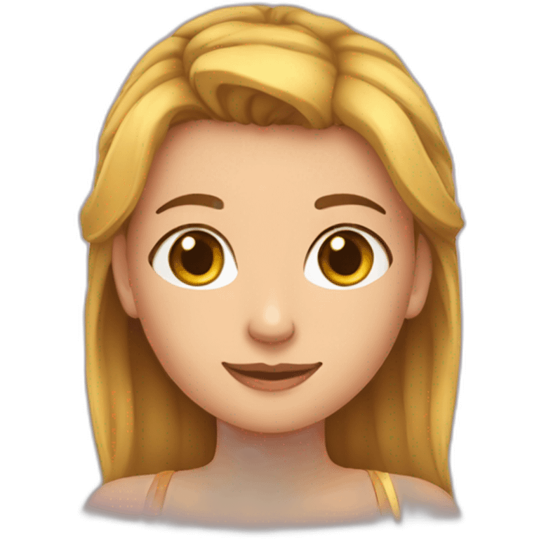 Une fille qui dors sur un chat emoji