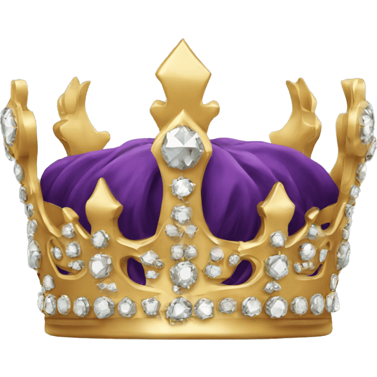 luxurious royal crown with diamonds placed on top emoji