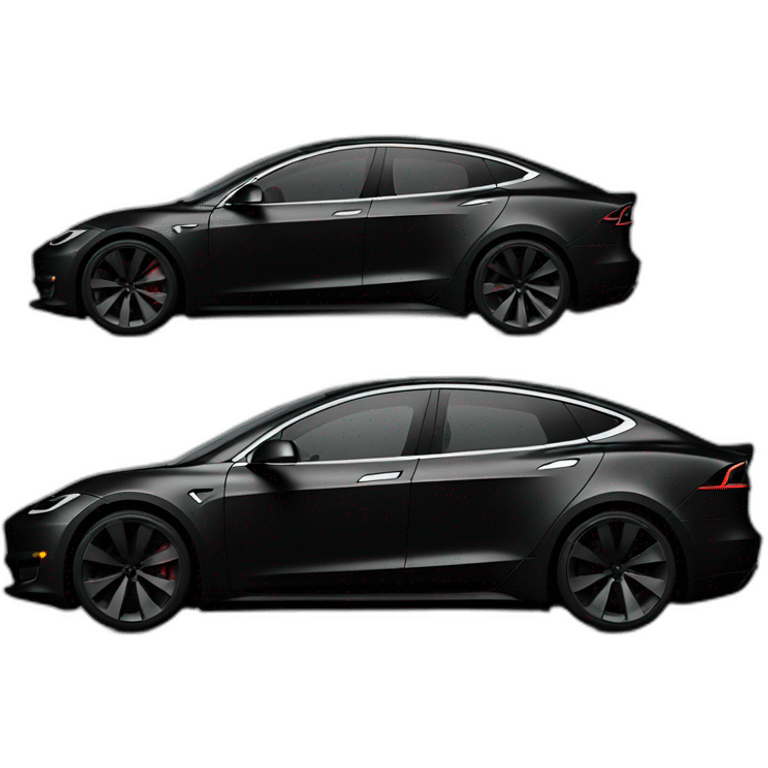 Tesla matte black emoji