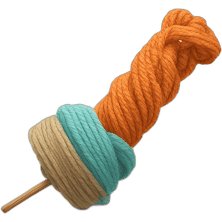 Habdspun yarn and spindle emoji