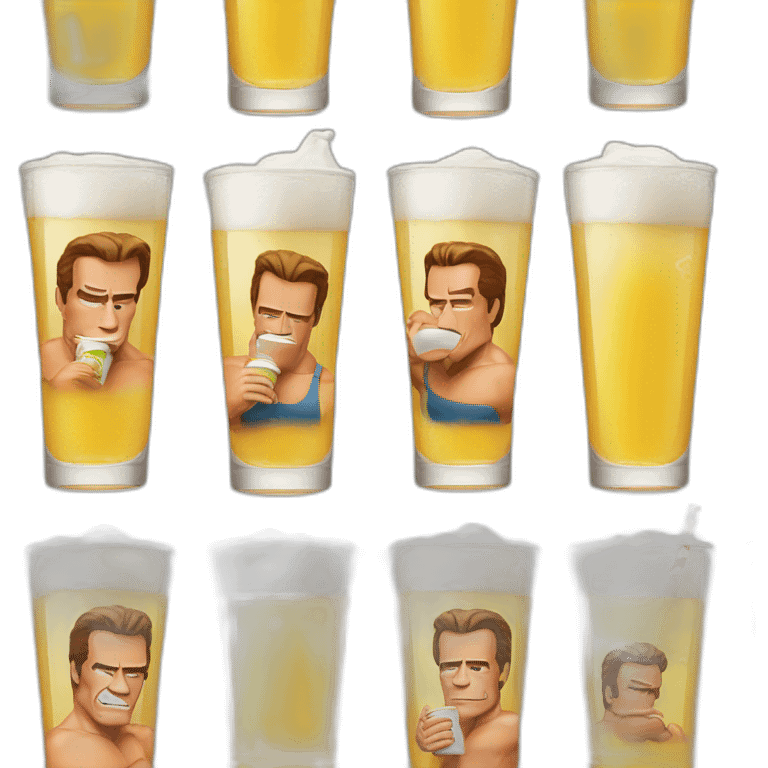 arnold schwarzenegger drinking emoji