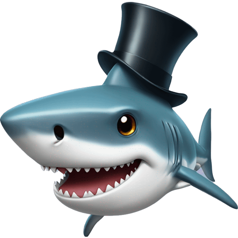 shark with a tophat emoji