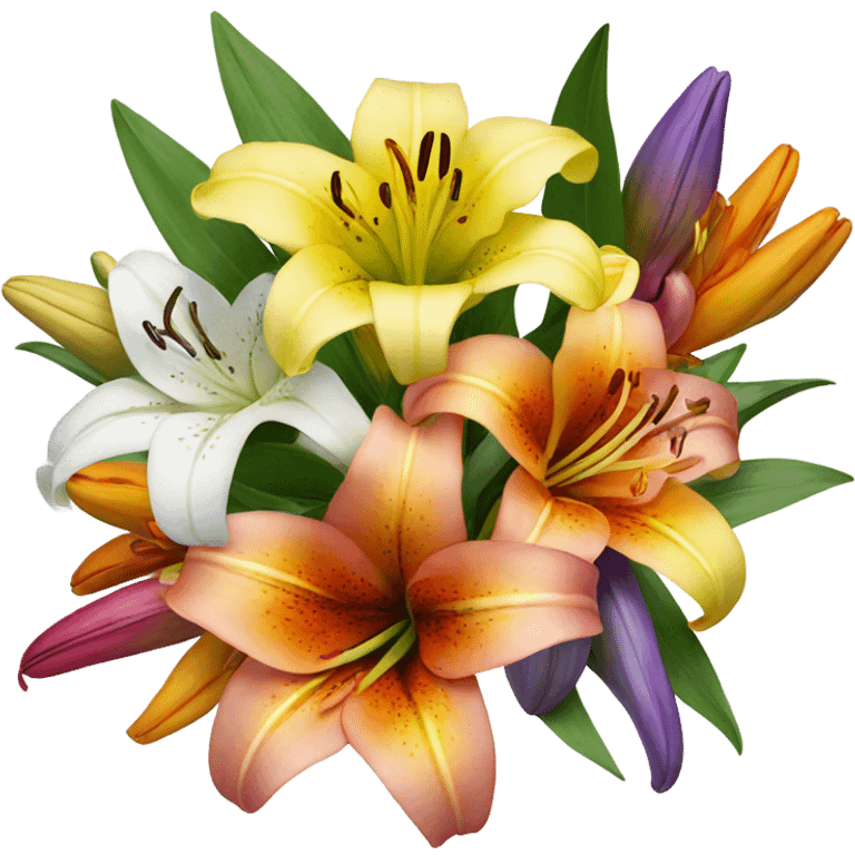 Bouquet of lilies  emoji