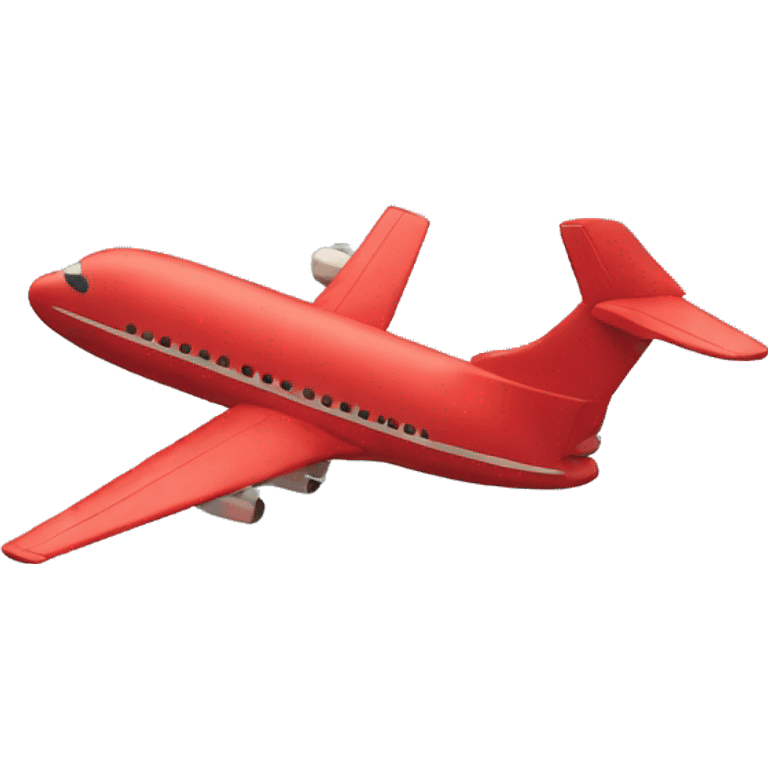 Red plane traveling around the world emoji