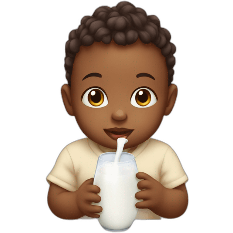 Baby drinking milk emoji