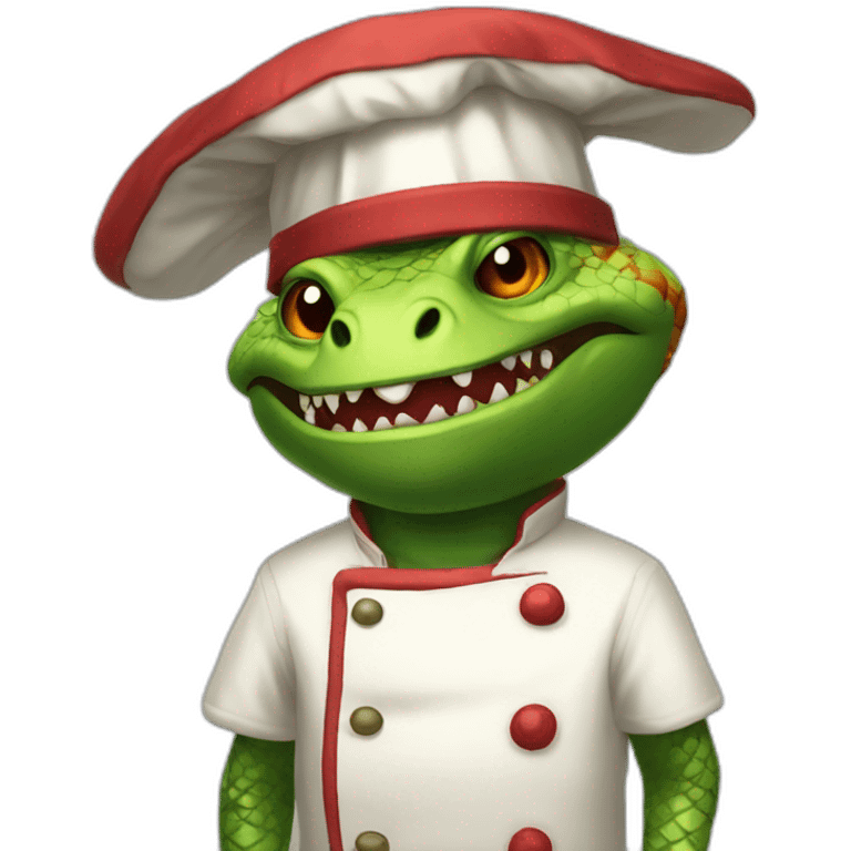 lizardman fighter chef emoji