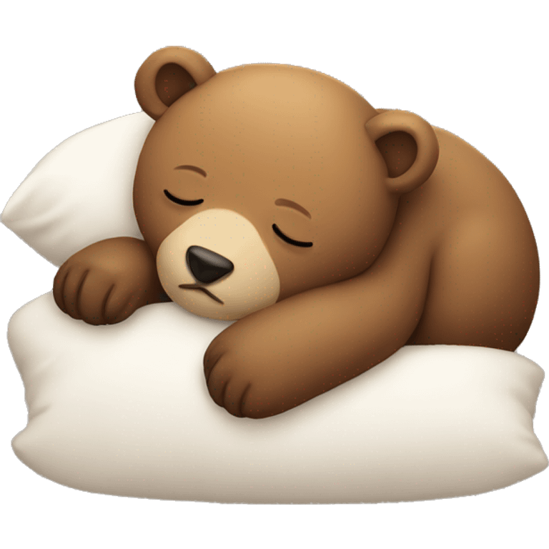 Cute bear sleeping emoji