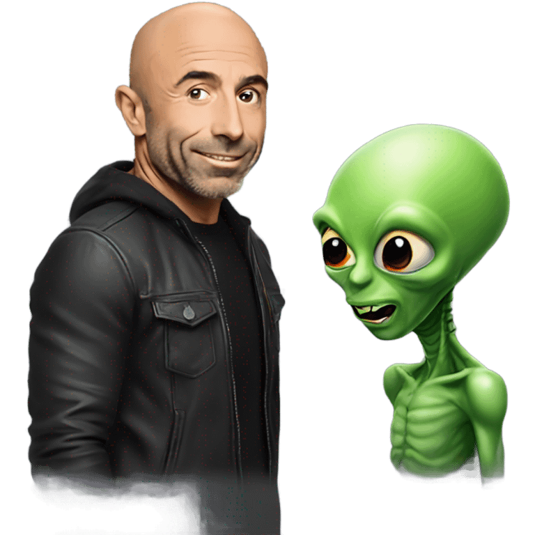 Joe rogan meets an alien emoji