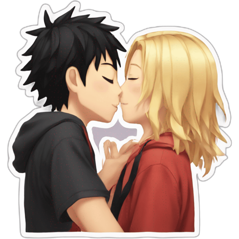 Kenma and Kuroo Kissing  emoji