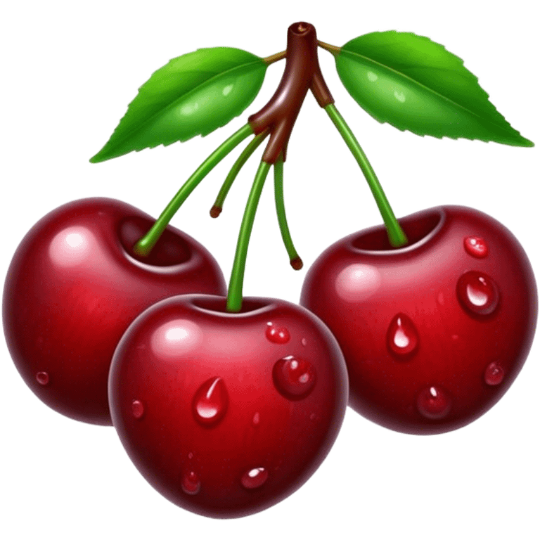 Wet cherries emoji