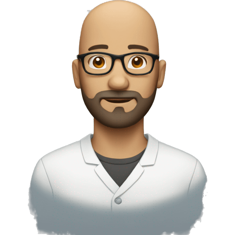 bald man with salty beard with glasses emoji