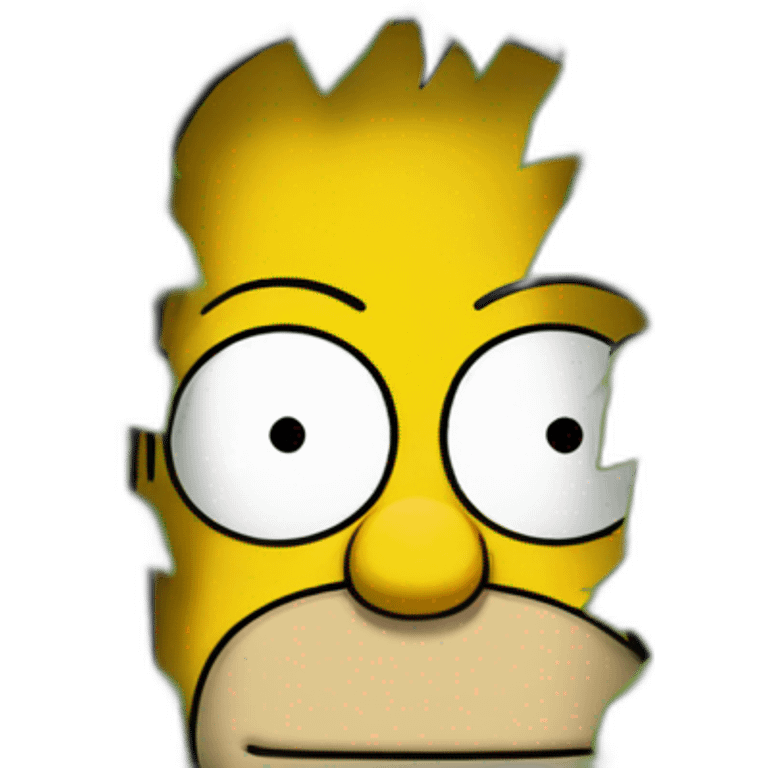 homer simpson hiding in hedge emoji