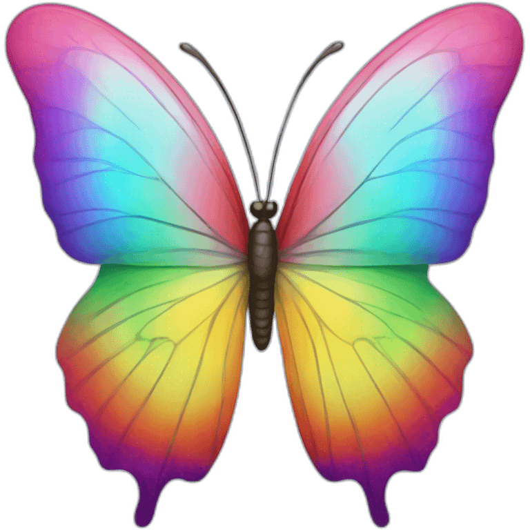 Rainbow butterfly emoji