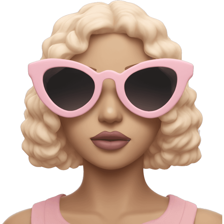 Love soft pink sunglasses emoji